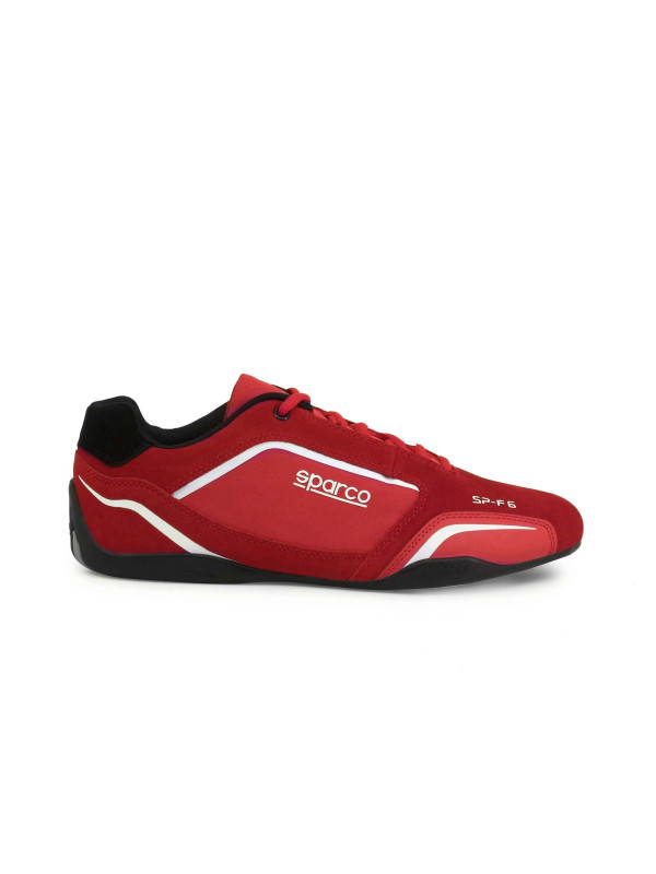 Rote Sparco Rennschuhe für Fahrer Rote Sparco Rennschuhe für Fahrer