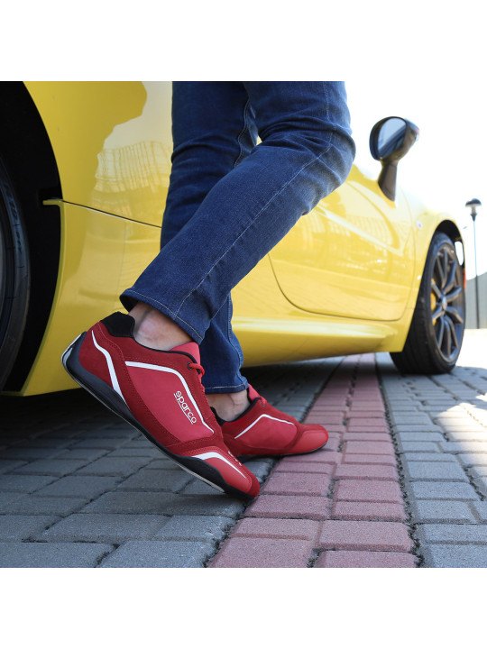 Rote Sparco SP-F6 Rennschuhe