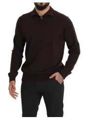Sweaters Elegant Cashmere Zippered Pullover Sweater 1.700,00 € 8059226823414 | Planet-Deluxe