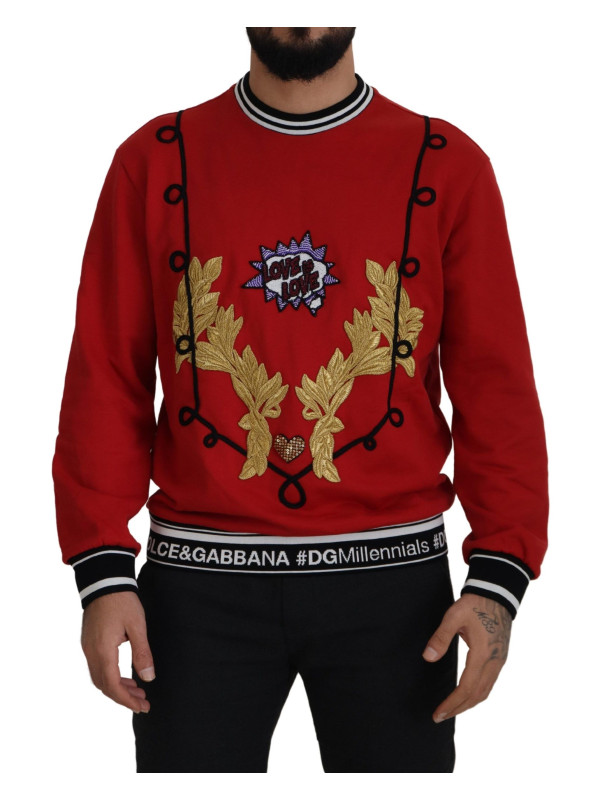 Sweaters Dazzling Sequined Red Pullover Sweater 2.200,00 € 8051124846939 | Planet-Deluxe