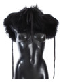 Scarves Elegant Black Fox Fur Silk Shoulder Wrap 6.370,00 € 8050246182383 | Planet-Deluxe