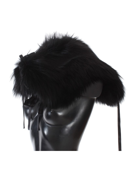 Scarves Elegant Black Fox Fur Silk Shoulder Wrap 6.370,00 € 8050246182383 | Planet-Deluxe