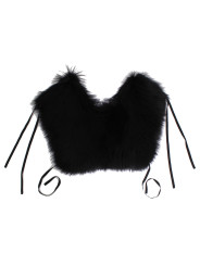 Scarves Elegant Black Fox Fur Silk Shoulder Wrap 6.370,00 € 8050246182383 | Planet-Deluxe