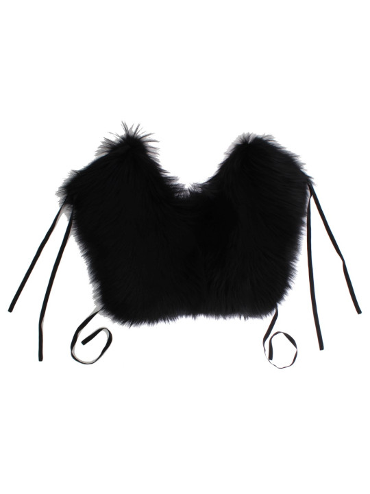 Scarves Elegant Black Fox Fur Silk Shoulder Wrap 6.370,00 € 8050246182383 | Planet-Deluxe