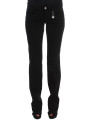 Jeans & Pants Chic Black Slim Fit Zippered Cotton Jeans 260,00 € 8050246181805 | Planet-Deluxe