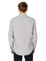 Armani Exchange gepunktetes Hemd grau