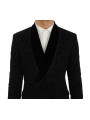 Blazers Elegant Slim Fit Black Silk-Blend Blazer 4.020,00 € 8050249425319 | Planet-Deluxe