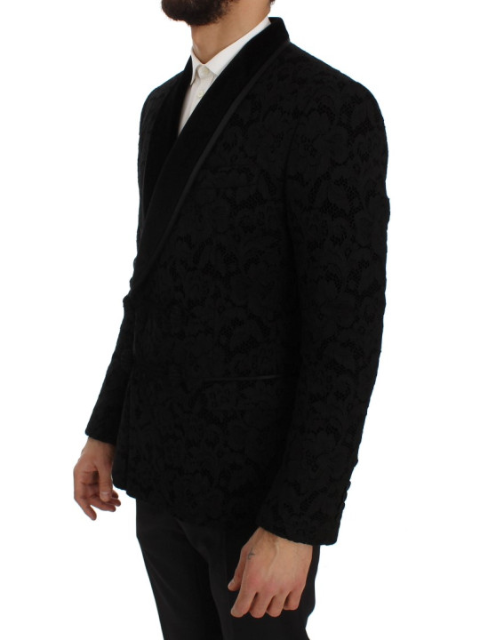 Blazers Elegant Slim Fit Black Silk-Blend Blazer 4.020,00 € 8050249425319 | Planet-Deluxe