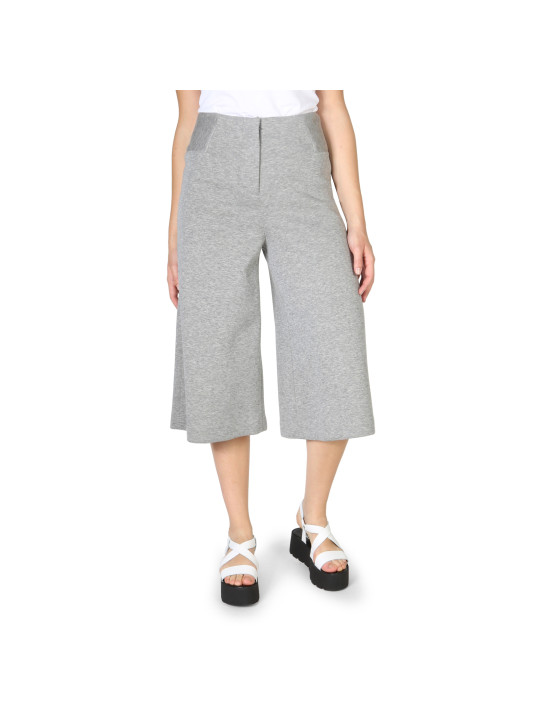Graue Culotte-Hose mit Gummizug