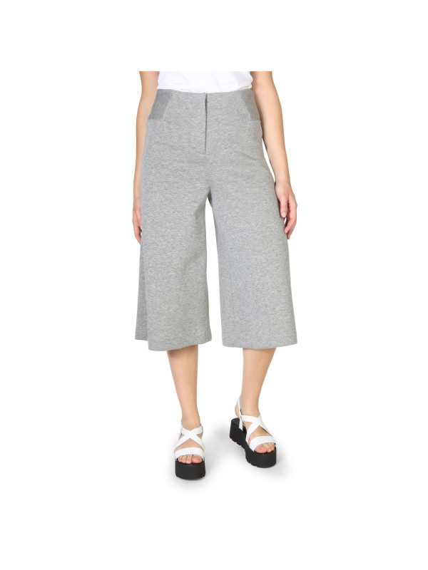 Graue Culotte-Hose mit Gummizug