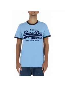 Superdry Azurblau Herren T-Shirt - Stilvoll & Bequem