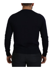 Sweaters Elegant Virgin Wool Cardigan Sweater in Blue 900,00 € 8059226783695 | Planet-Deluxe