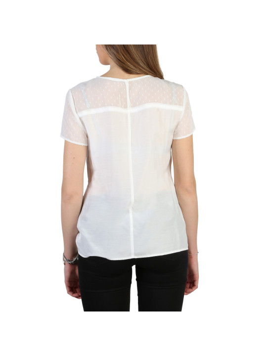 Weißes Armani Jeans Damenbluse mit Knopfleiste