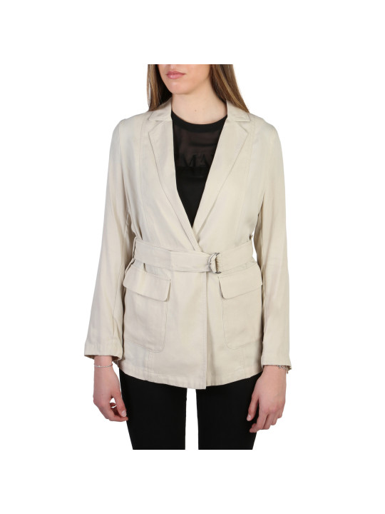 Off-white Blazer mit silberner Schnalle