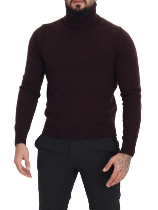 Sweaters Elegant Turtleneck Wool Pullover Sweater 1.300,00 € 8057155974917 | Planet-Deluxe