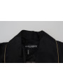 Jackets Elegant Black Silk Long Robe Coat 3.700,00 € 8057142928398 | Planet-Deluxe