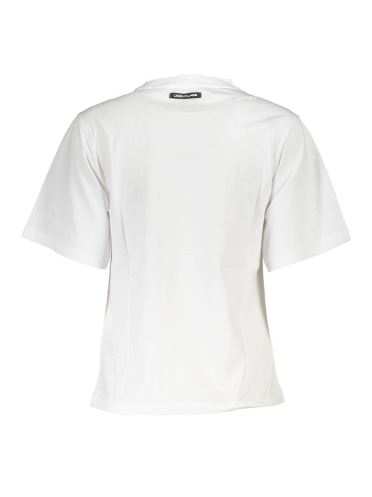 Tops & T-Shirts Chic Slim Fit White Tee with Signature Print 70,00 € 8054323861598 | Planet-Deluxe