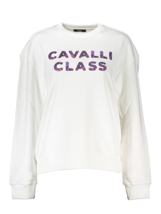 Sweaters Chic White Printed Sweater with Cozy Brushed Interior 140,00 € 8054323862250 | Planet-Deluxe