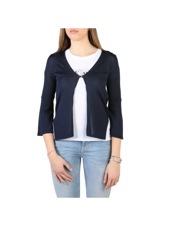 Dunkelblaue Strickjacke, Damenmodell, Armani Jeans