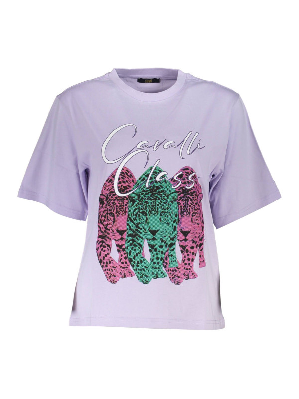 Tops & T-Shirts Elegant Purple Slim Fit Tee with Chic Print 70,00 € 8054323861673 | Planet-Deluxe