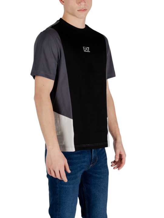 Männer Ea7 T-Shirt Schwarz Grau