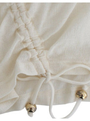Tops & T-Shirts Elegant White Cotton Short Sleeve Blouse 180,00 € 8051043663665 | Planet-Deluxe