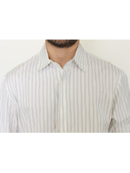 Shirts Elegant Striped Cotton Casual Shirt 400,00 € 8034166583331 | Planet-Deluxe
