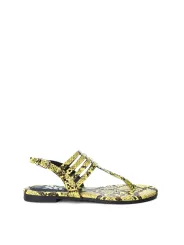 Gelbe und schwarze Damensandalen Xti