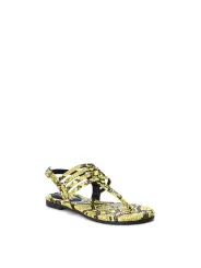 Gelbe Xti Riemchensandalen mit Klettverschluss