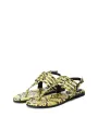 Gelbe und schwarze Riemchensandalen Xti