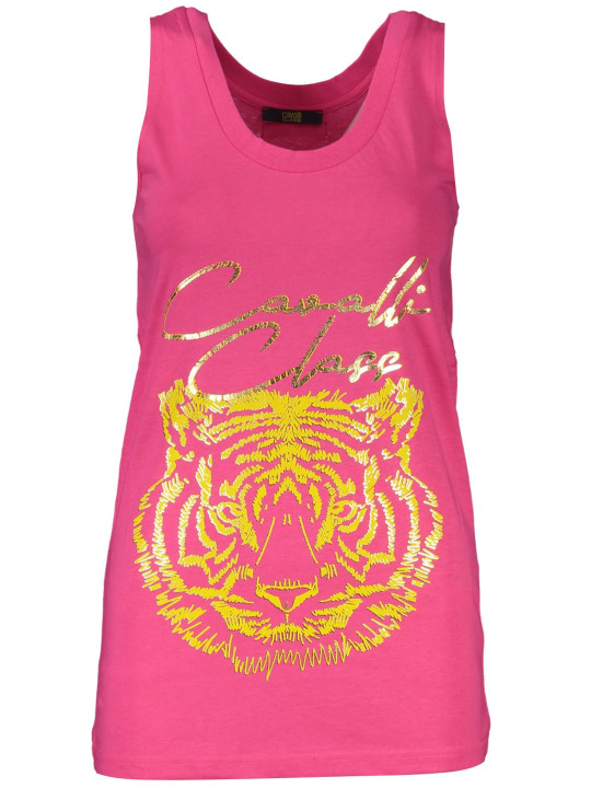 Tops & T-Shirts Elegant Pink Cotton Tank with Logo Print 70,00 € 8054323862014 | Planet-Deluxe