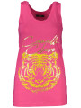 Tops & T-Shirts Elegant Pink Cotton Tank with Logo Print 70,00 € 8054323862014 | Planet-Deluxe