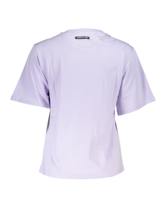 Tops & T-Shirts Elegant Purple Printed Tee with Chic Logo 70,00 € 8054323863004 | Planet-Deluxe