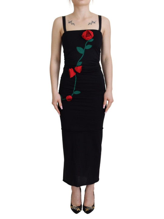 Dresses Elegant Embroidered Wool Bodycon Dress 3.380,00 € 8058301881028 | Planet-Deluxe