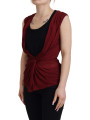 Tops & T-Shirts Bordeaux Silk Blend Top Blouse 920,00 € 8057155489633 | Planet-Deluxe