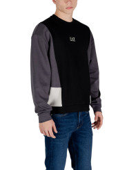 Schwarzes EA7 Colorblock Sweatshirt für Herren