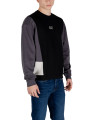 Schwarzes EA7 Colorblock Sweatshirt für Herren