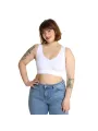 Weiße Crop-Top-Jeans-Tattoo