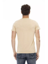 T-Shirts Elegant Beige Short Sleeve Round Neck Tee 60,00 € 8055358402961 | Planet-Deluxe