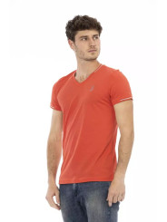 T-Shirts Vibrant Orange V-Neck Tee with Chest Print 60,00 € 8055358419242 | Planet-Deluxe