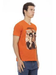 T-Shirts Orange V-Neck Tee with Graphic Charm 60,00 € 8056641275279 | Planet-Deluxe