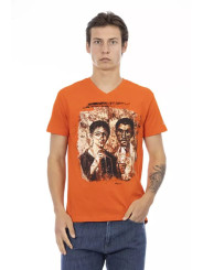 T-Shirts Orange V-Neck Tee with Graphic Charm 60,00 € 8056641275279 | Planet-Deluxe