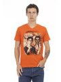 T-Shirts Orange V-Neck Tee with Graphic Charm 60,00 € 8056641275279 | Planet-Deluxe