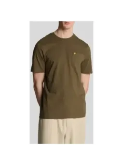 Lyle & Scott Herren T-Shirt Grün mit Logo & Tasche