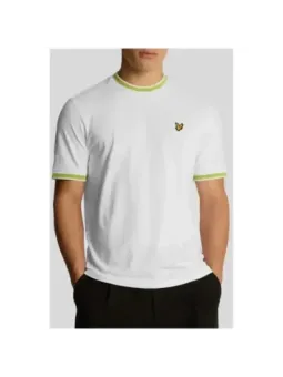"Lyle & Scott Frühlings-T-Shirt mit grünen Akzenten"