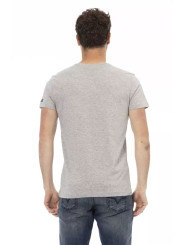 T-Shirts Chic Gray Cotton Blend Round Neck Tee 60,00 € 8056641261821 | Planet-Deluxe