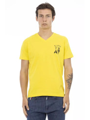 T-Shirts Vibrant Yellow V-Neck Tee with Chest Print 60,00 € 8056641271530 | Planet-Deluxe