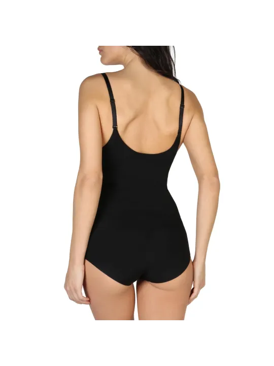 Schwarzes Shapewear-Body mit Rückenausschnitt
