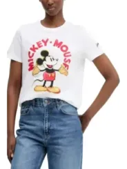 "Desigual T-Shirts im Sale | Desigual Mickey Mouse Baumwollshirt für Frühling/Sommer online kaufen"|Planet-Deluxe