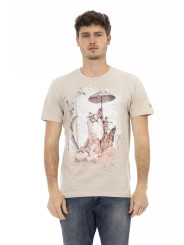 T-Shirts Beige Short Sleeve Luxury Tee with Front Print 60,00 € 8056641276207 | Planet-Deluxe